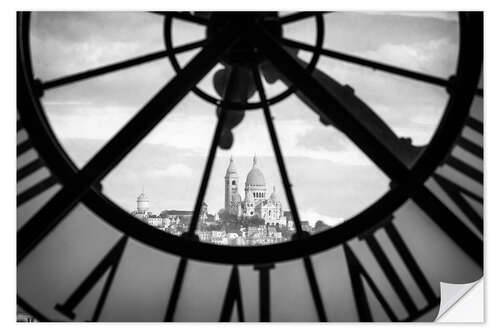 Wandsticker Blick vom Orsay Museum auf die Sacré-Coeur de Montmartre