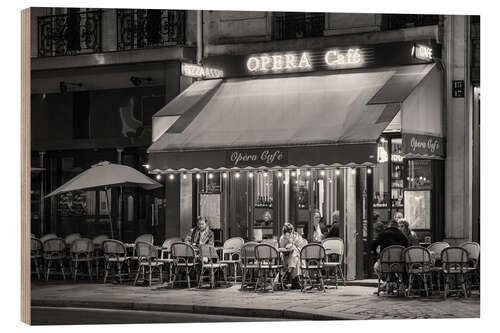 Stampa su legno Café in Paris