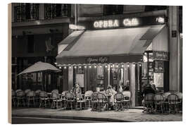 Quadro de madeira Café in Paris