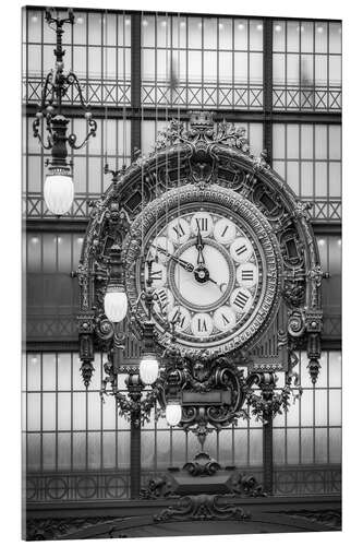 Acrylglasbild Große Uhr im Musée d'Orsay in Paris