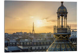 Gallery Print Sonnenuntergang über Paris mit Blick auf den Eiffelturm
