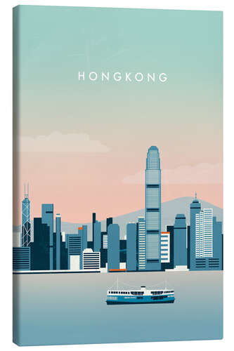 Canvas print Hong Kong illustration