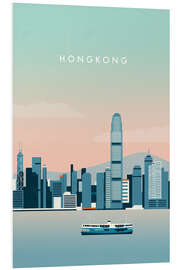 Foam board print Hong Kong illustration