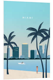 Foam board print Miami Illustration