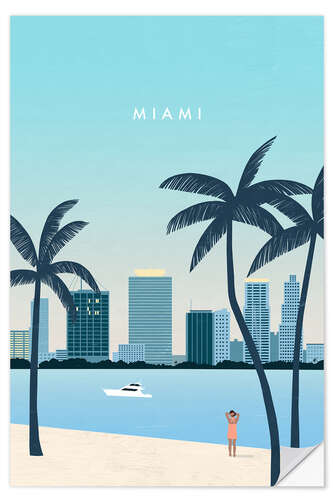 Wall sticker Miami Illustration