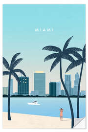 Autocolante decorativo Miami Illustration