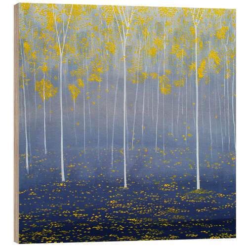 Wood print Golden forest