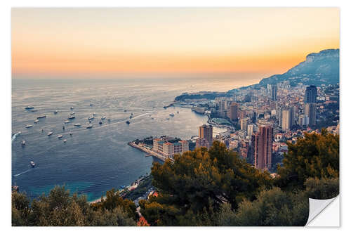 Naklejka na ścianę Monaco in the evening