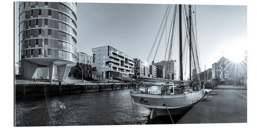 Gallery print Sailing ship in the traditional ship port of Hamburg