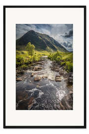 Gerahmter Kunstdruck River Etive in den Highlands, Schottland