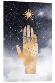 Acrylic print Hand and sun