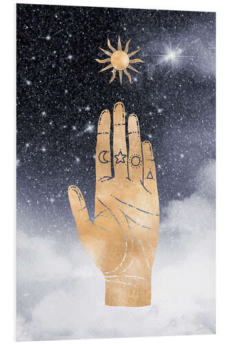 PVC print Hand and sun