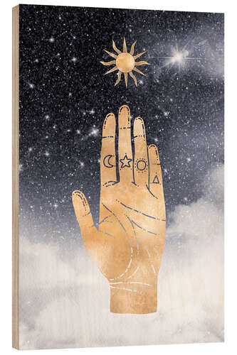 Obraz na drewnie Hand and sun