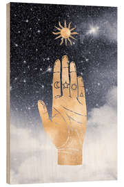 Tableau en bois Hand and sun