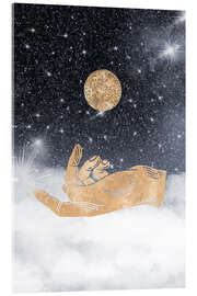 Acrylic print Hand catches the world