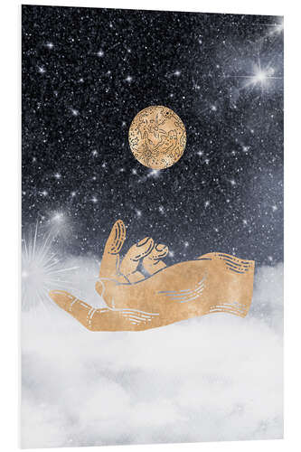 PVC print Hand catches the world