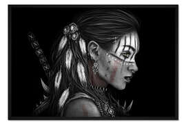 Gerahmter Kunstdruck Gegen die Dunkelheit