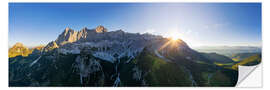 Sticker mural Dachtstein massif at sunrise