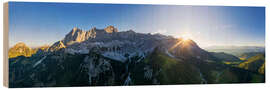 Trätavla Dachtstein massif at sunrise