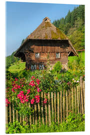 Quadro em acrílico Cottage garden at a mill in the Black Forest