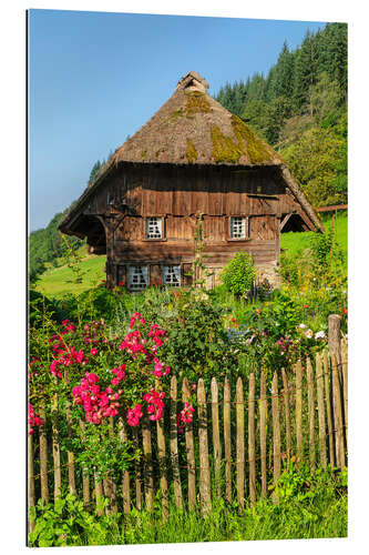 Galleritryk Cottage garden at a mill in the Black Forest