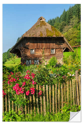 Wall sticker Cottage garden at a mill in the Black Forest