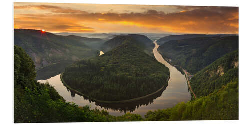 Cuadro de PVC Saar loop at sunrise