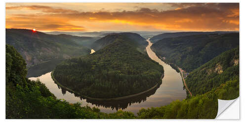 Adesivo murale Saar loop at sunrise