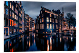 Aluminium print Amsterdam by Night