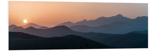 Foam board print Sunset at Campo Imperatore