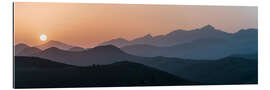 Quadro em plexi-alumínio Sunset at Campo Imperatore