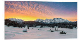 Foam board print Sunrise at Geroldsee in winter