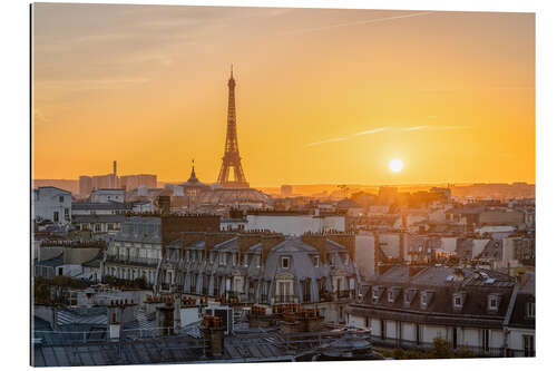 Tableau en plexi-alu Paris skyline at sunset