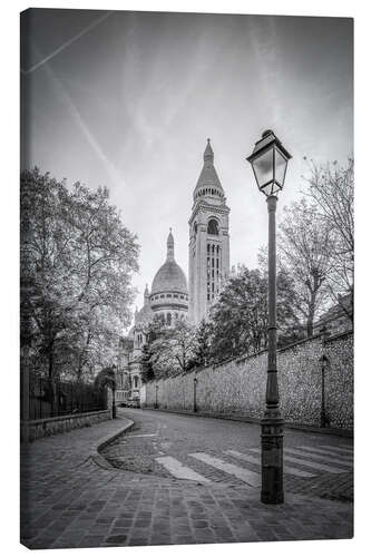 Lærredsbillede Basilika Sacré Coeur in Montmartre in Paris