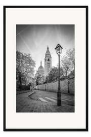 Gerahmter Kunstdruck Basilika Sacré Coeur in Montmartre in Paris
