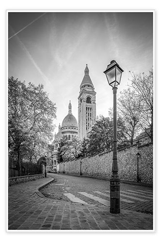 Poster Basilika Sacré Coeur in Montmartre in Paris