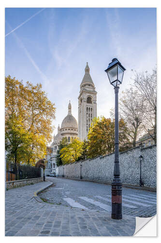 Naklejka na ścianę Sacré-Coeur de Montmartre Basilica in Autumn, Paris