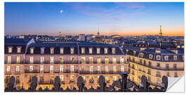 Naklejka na ścianę Above the roofs of Paris