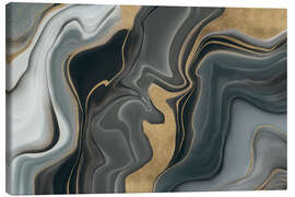 Canvas print Marbled Elegance, Gold Grey