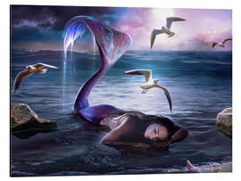 Aluminium print Purple Mermaid