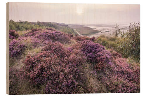 Wood print Heathland on the Morsumer Kliff on Sylt