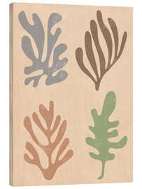 Wood print Matisse Leaves Decoupes