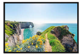 Gerahmter Kunstdruck Landschaft der Normandie