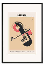 Gerahmter Kunstdruck Bauhaus Ausstellung Weimar, 1923