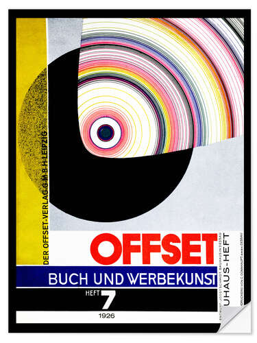 Selvklebende plakat Cover Offset Buch und Werbekunst, 1926