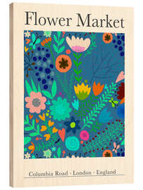 Hout print  Flower Market London