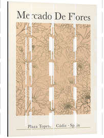 Magnettafel Mercado De Flores, Cádiz (Blumenmarkt)
