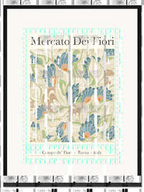 Gerahmter Kunstdruck Mercato Dei Fiori (Blumenmarkt), Roma