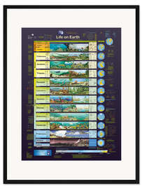 Framed art print Life on Earth - Planet Poster Editions