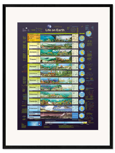 Gerahmter Kunstdruck Life on Earth (englisch)